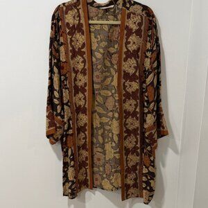 Soft Surrounding light weight Floral Open-Front Kimono Jacket